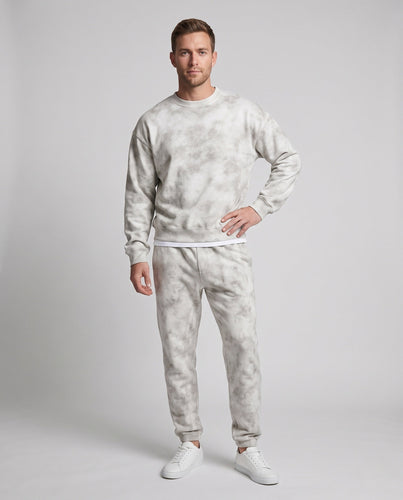 Herren Oversize-Sweatshirt mit tonigem Batik-Effekt und Rundhalsausschnitt Shop Nory