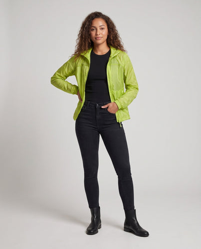 Damen Ultraleichte Kapuzen‑Shelljacke mit durchgehendem Reißverschluss und seitlichen Eingrifftaschen Shop Nory