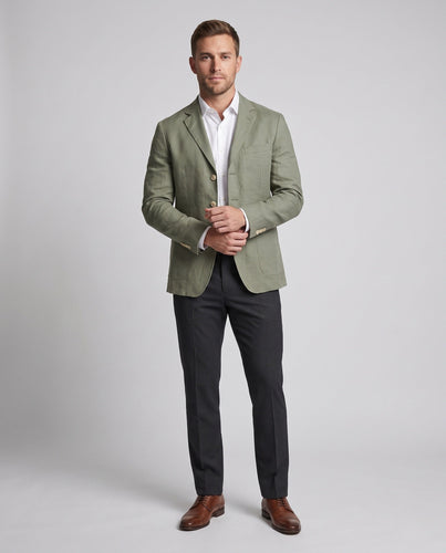 Herren Leichter Leinenblazer mit strukturierter Optik und taillierter Silhouette Shop Nory