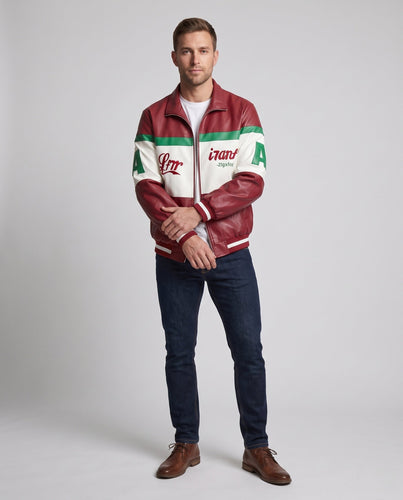 Herren College-Bomberjacke im Retro-Blockdesign mit Stehkragen und Reißverschluss Shop Nory