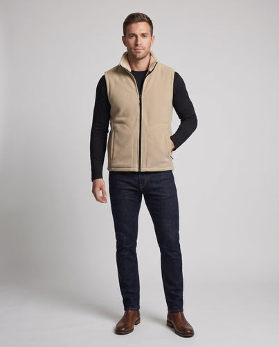 Herren Fleece-Isolationsweste mit kuscheligem Sherpa-Innenfutter und hochschließendem Stehkragen Shop Nory