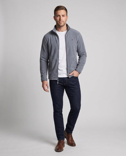 Herren Fleece-Reißverschlussjacke mit wärmender Teddy-Innenseite und Stehkragen Shop Nory