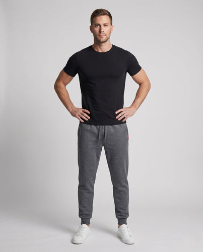 Herren Gefütterte Thermo-Jogginghose mit elastischem Bund und schmal zulaufendem Bein Shop Nory