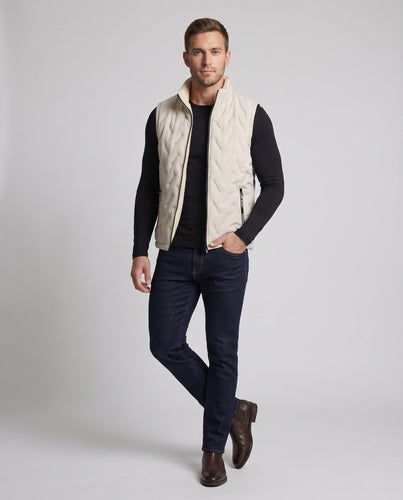 Herren Isolierende Ärmellose Thermoweste mit weichem Sherpa-Futter und winddichter Mikrofaserschale Shop Nory