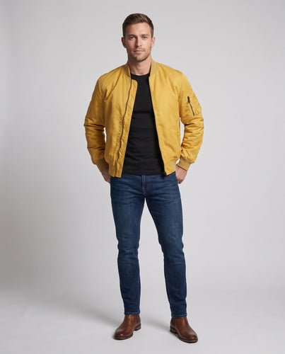 Herren Isolierte Flight-Bomberjacke mit Thermopolsterung und Ärmeltasche Shop Nory