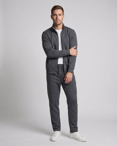 Herren Modernes Freizeit-Jogginganzug-Set aus Performance-Fleece mit Stehkragen und Reißverschlusstaschen Shop Nory