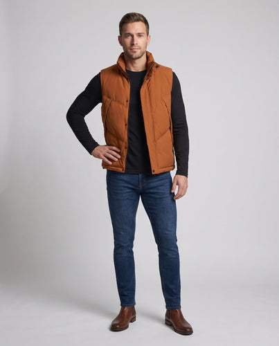 Herren Steppweste mit Thermoisolierung, hohem Stehkragen und verstellbarem Saum Shop Nory