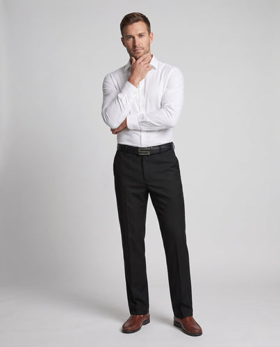 Herren Thermisch gefütterte Twill-Hose mit elastischem Bund und bügelleichter Oberfläche Shop Nory