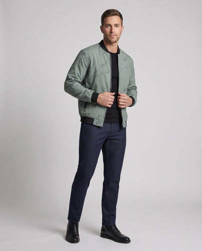 Herren Urban-leichte Windbreaker-Bomberjacke mit dezenter Camouflageprägung und kontrastierenden Rippbündchen Shop Nory