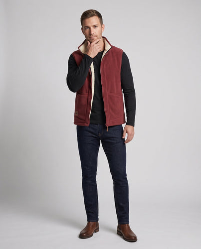 Herren Warmgefütterte Fleece‑Teddyweste mit hohem Stehkragen, kuscheligem Sherpa‑Futter und Fronttaschen Shop Nory