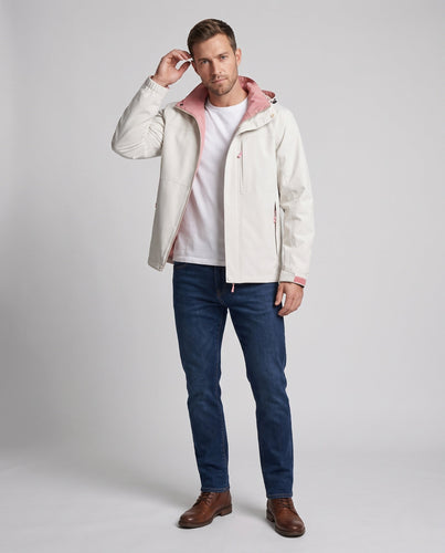 Herren Wasserfeste Softshell-Outdoorjacke mit Kapuze, winddichter Außenlage und verdeckter Reißverschluss Shop Nory