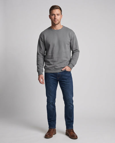 Unisex Oversize-Sweatshirt mit Rundhalsausschnitt, angerauter Innenseite und gerippten Abschlüssen Shop Nory