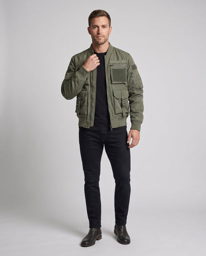 Herren Bomberjacke im taktischen Stil mit zahlreichen Außentaschen und gesteppter Wärmefütterung Shop Nory