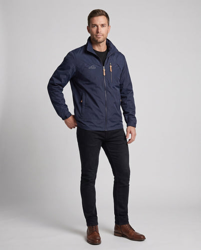 Herren leichter winddichter Nylon‑Reißverschlussblouson mit Stehkragen und Brustreißverschlusstasche Shop Nory
