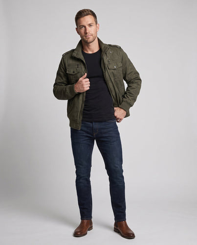 Herren Thermo-Utility-Blouson aus robustem Canvas mit Sherpa-Innenfutter Shop Nory