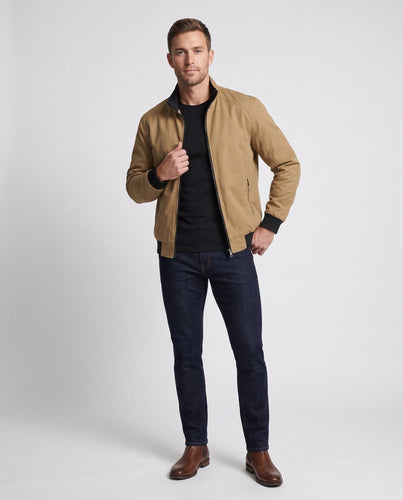 Herren Urbaner Thermo-Bomber mit Stehkragen, elastischen Rippbündchen und verdeckten Reißverschlusstaschen Shop Nory