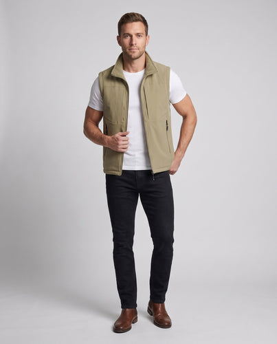 Herren Wattierte Fleece-Wende-Utilityweste mit hohem Kragen Shop Nory
