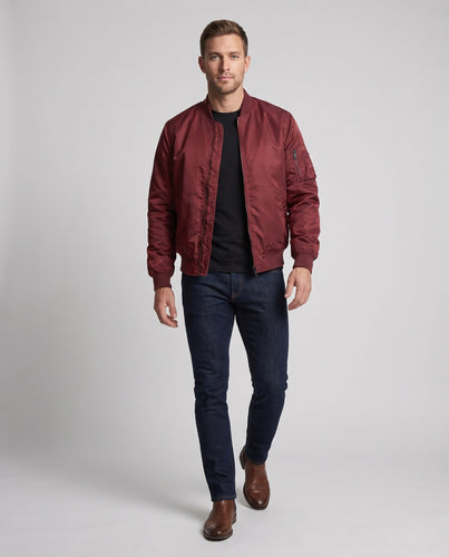 Herren wattierter Pilot-Bomber mit Thermofütterung, Ärmeltasche und Rippenbündchen Shop Nory