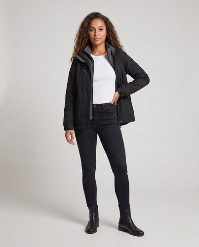 Damen Softshell-Parka mit herausnehmbarer Fleece-Weste, winddicht und atmungsaktiv Shop Nory