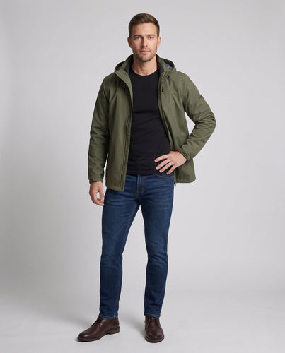 Herren leichte wind- und wasserabweisende Kapuzenregenjacke mit verstellbarer Kapuze und atmungsaktiver Membran Shop Nory