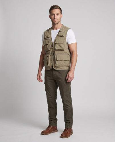 Herren Multifunktionale Angler- und Foto-Utility-Weste mit zahlreichen Taschen Shop Nory