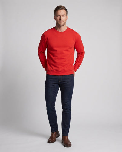 Herren Rundhals‑Sweatshirt aus Baumwollmix in Oversize‑Passform mit gerippten Bündchen Shop Nory
