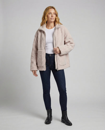 Gemütliche Teddyjacke aus Wolle für Frauen