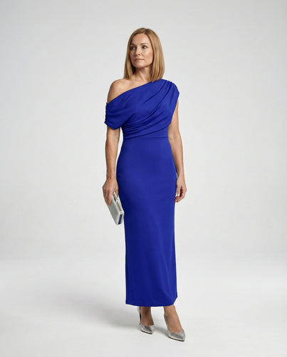 Abendkleid lang schulterfrei figurbetont