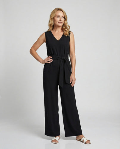 Damen Jumpsuit elegant mit Taillengürtel