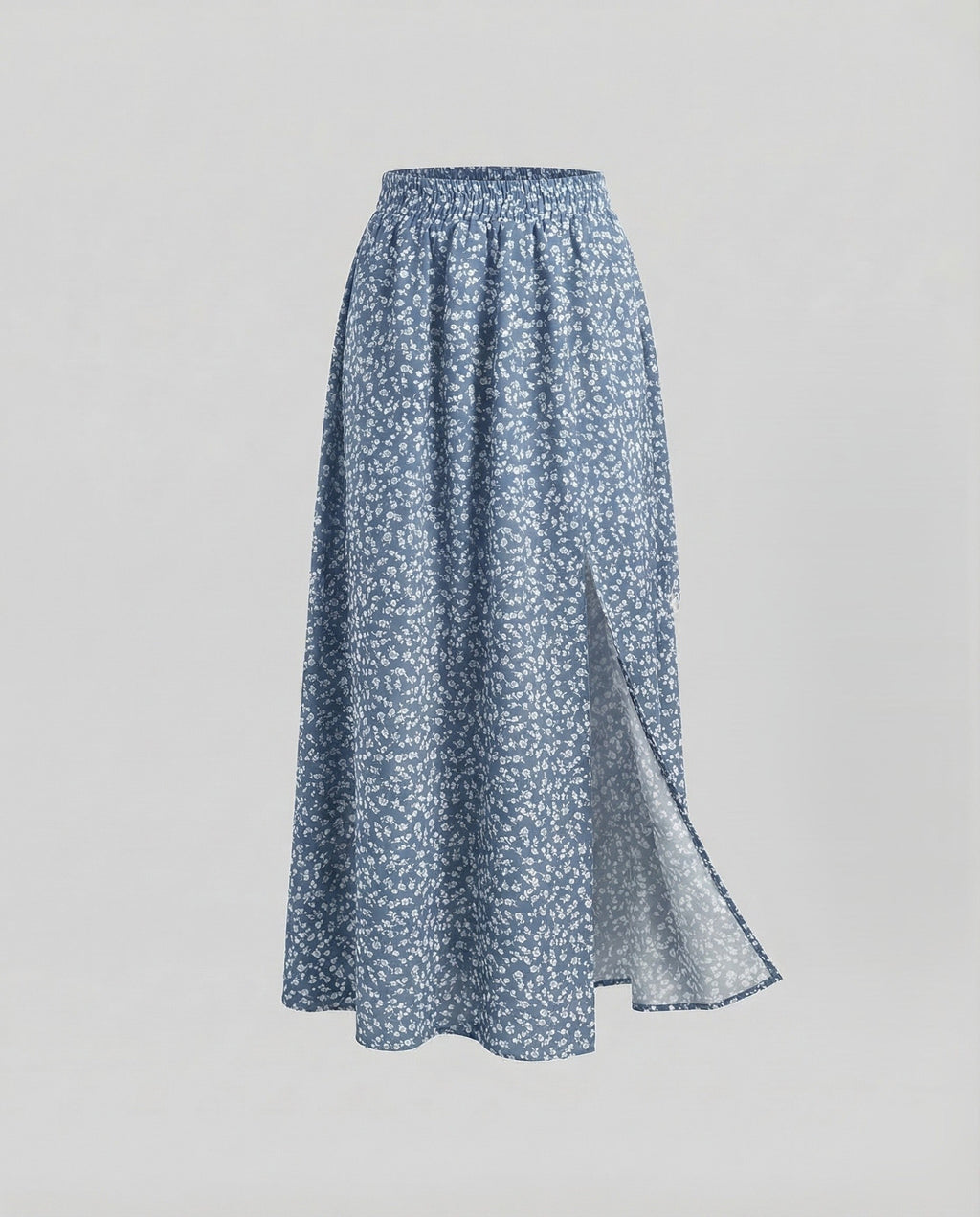 Maxirock Damen Blumenprint Schlitz