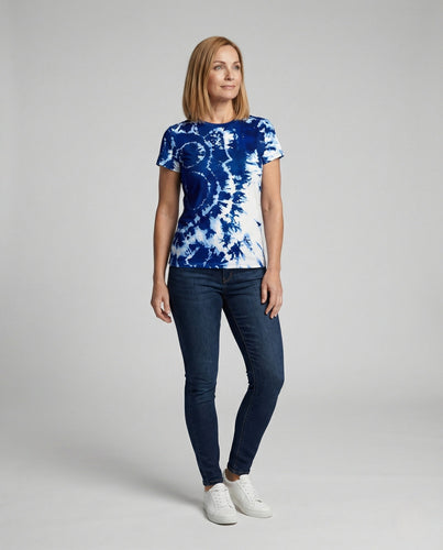 Printshirt Damen Pfauenmotiv Kurzarm