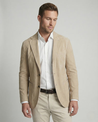 Veloursleder Sakko Elegant Herren