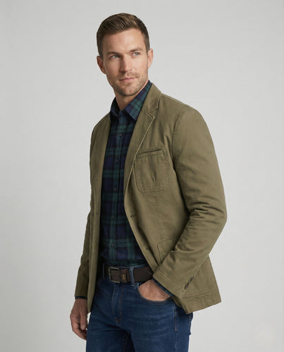 Baumwollblazer Retro Look Herren
