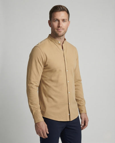 Stehkragenhemd Slim Fit Herren