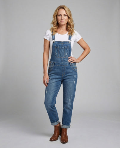 Damen Boyfriend Denim Latzhose