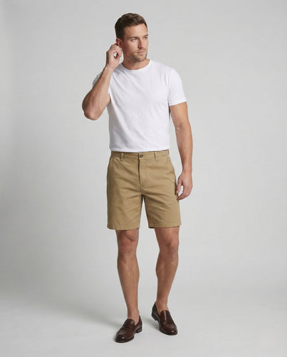 Herren Chino Bermuda mit Gürtelschlaufen & Eingrifftaschen
