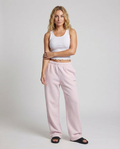 Damen Jogginghose Retro High Waist Logostickerei