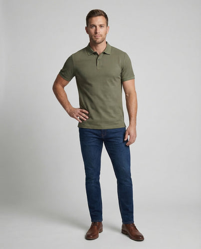 Herren Poloshirt Kurzarm Struktur