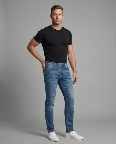 Herren Jeans Gerade Elastisch