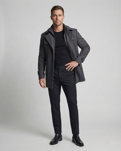 Herren Wasserdichte Business-Winterjacke mit wind- & wasserfestem Schutz