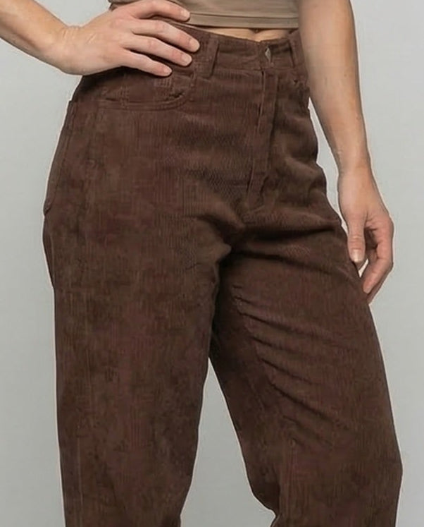 Damen Chinohose High Waist Weit