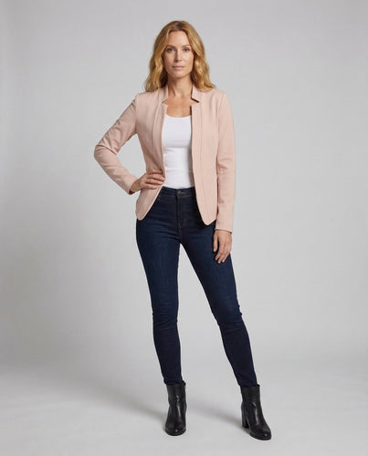 Damen Jersey Blazer Stehkragen