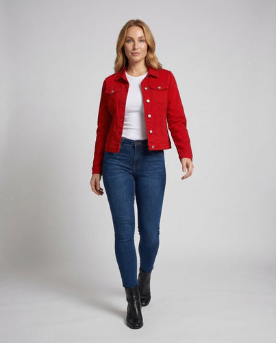 Damen Trucker Jeansjacke Kurz