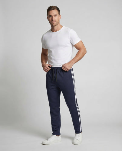 Unisex Jogginghose Streifen Fleece
