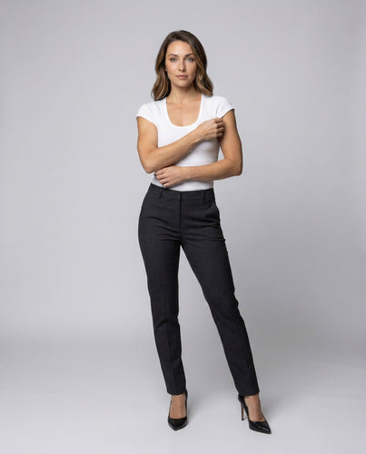 Damen Ripp Kurzshirt Rundhals