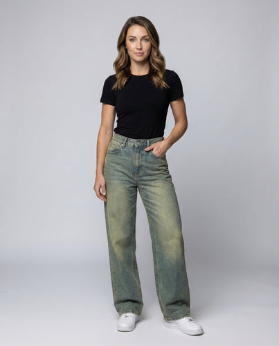 Damen Baggy Jeans Retro