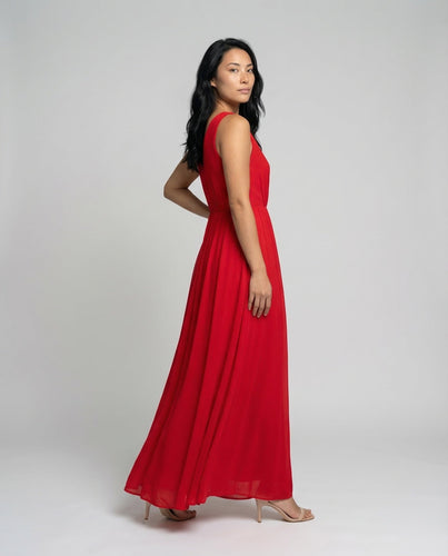 Damen Chiffon Maxikleid Empire