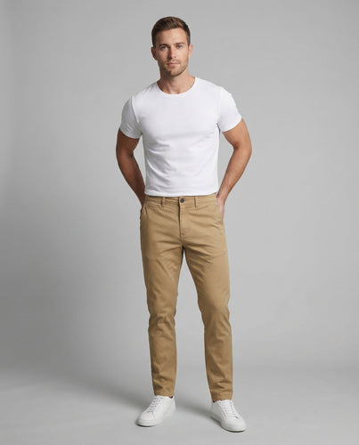 Herren Chinohose Tapered Baumwolle