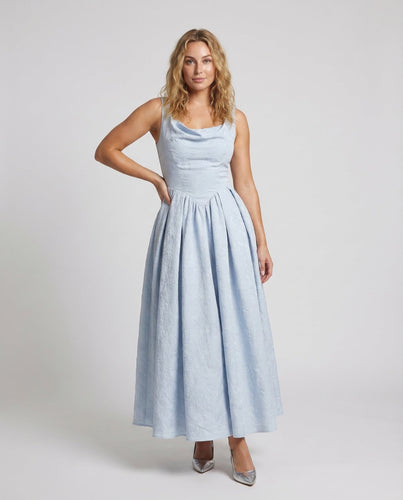 Damen Abendkleid Jacquard Korsage