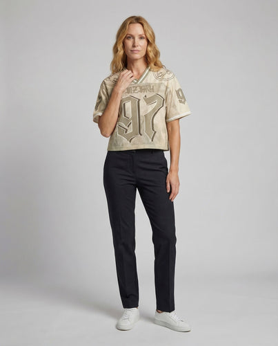 Damen Netzshirt Print Retro